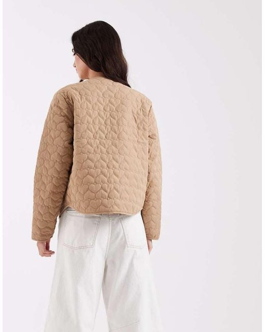 ONLY Natural Heart Quilted Jacket
