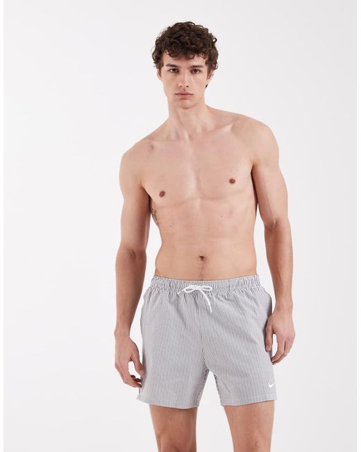Nike Blue Nike 5 Inch Volley Seersucker Swim Shorts for men