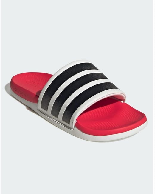 Adidas Originals Red Adilette Comfort 2.0 Slides
