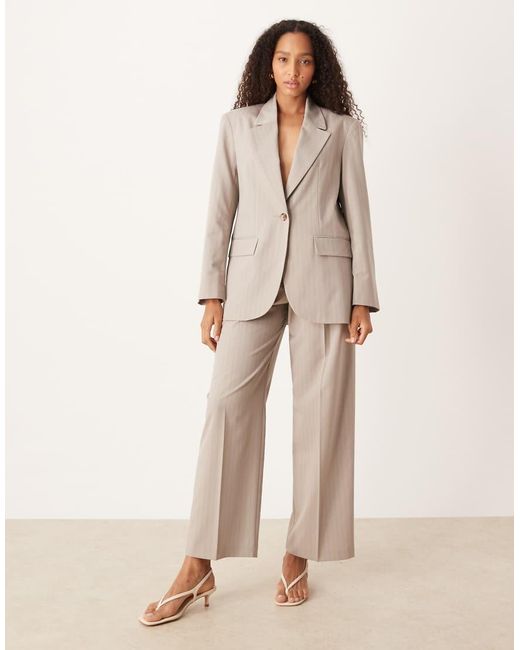 ASOS Natural Relaxed Blazer Co-ord