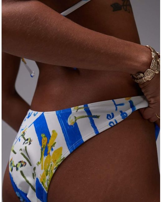 TOPSHOP Brown Mykonos High Leg Brief Bottoms
