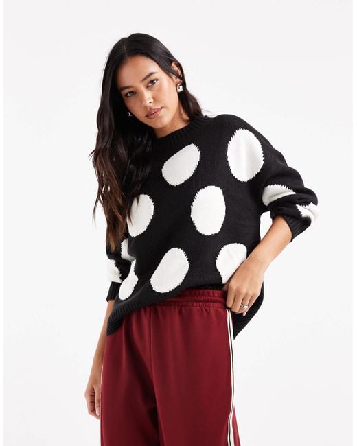 Wednesday's Girl Red Wednesdays Girl Polka Dot Jumper