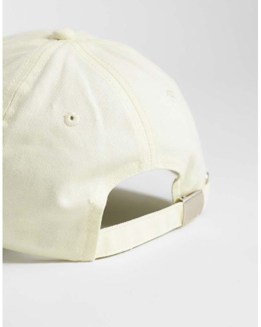 Calvin Klein Natural Jeans Silver Embroidery Logo Baseball Cap for men