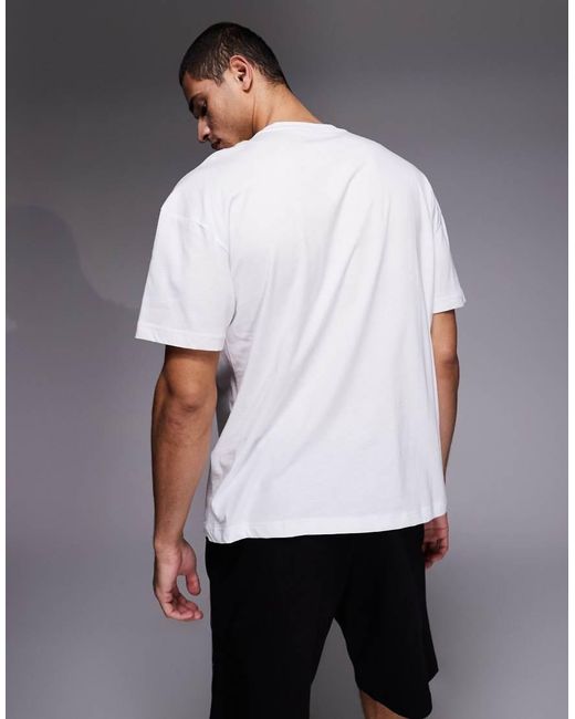 EA7 White Armani Train Visability Relaxed Fit T-Shirt for men