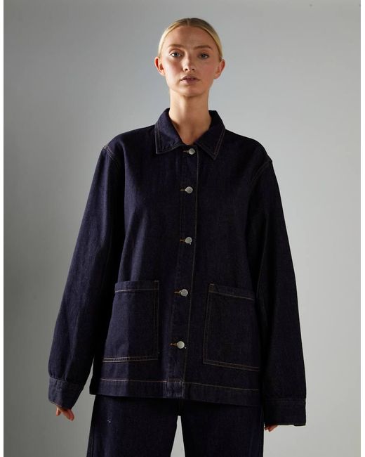 Glamorous Blue Patch Pocket Denim Jacket