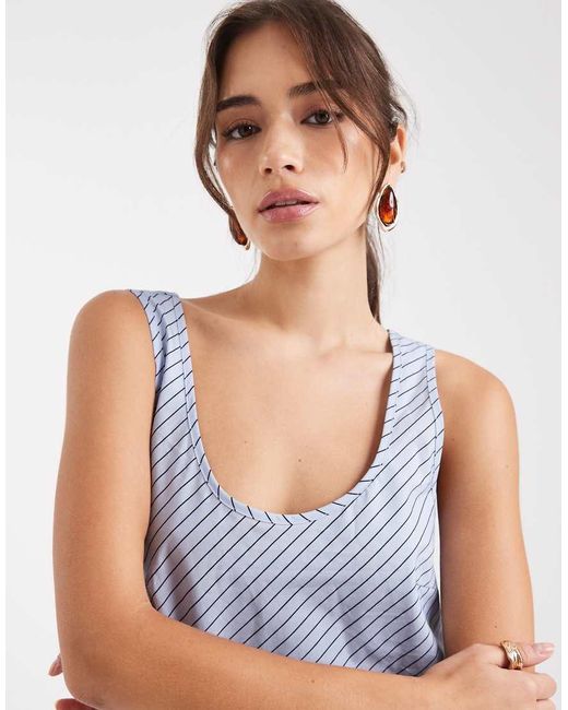 Vrg Grl Blue Kajal Striped Smock Maxi Dress