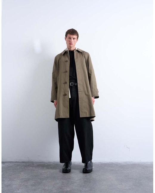 Abrigo De Lona De Algodón De -Verde Topman de hombre de color White