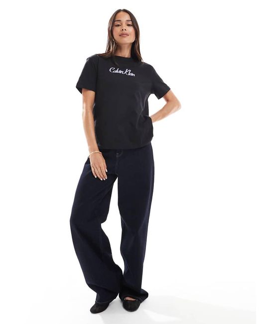 Calvin Klein Black Script Logo T-shirt