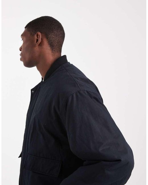 ASOS Blue Oversized Coach Jacket for men