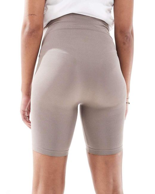 Mama.licious White Mamalicious Maternity Seamless Shorts