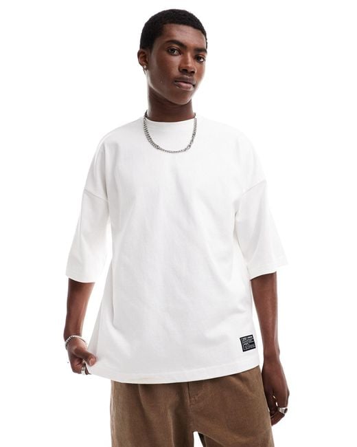 Curtis - t-shirt oversize - cassé Dr. Denim pour homme en coloris White