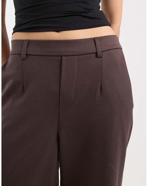 Object Brown Wide Leg Tailored Trouser