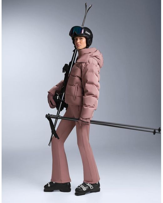 Oysho Pink Water-resistant Stretch Flare Ski Trousers
