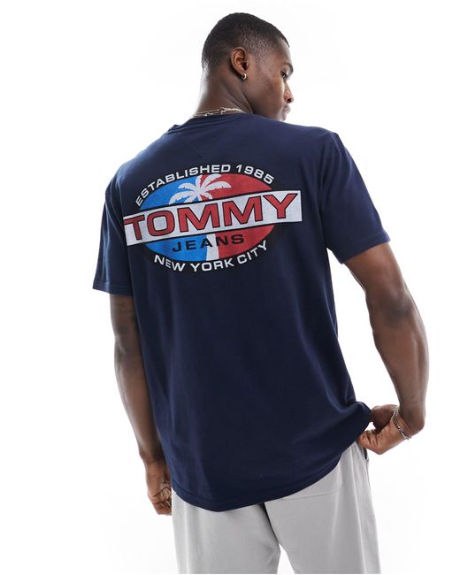 Tommy Hilfiger Blue Graphic Backprint Palm Tree T-shirt for men