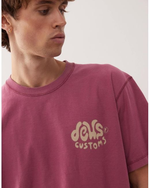 Deus Ex Machina Red Debris T-shirt for men