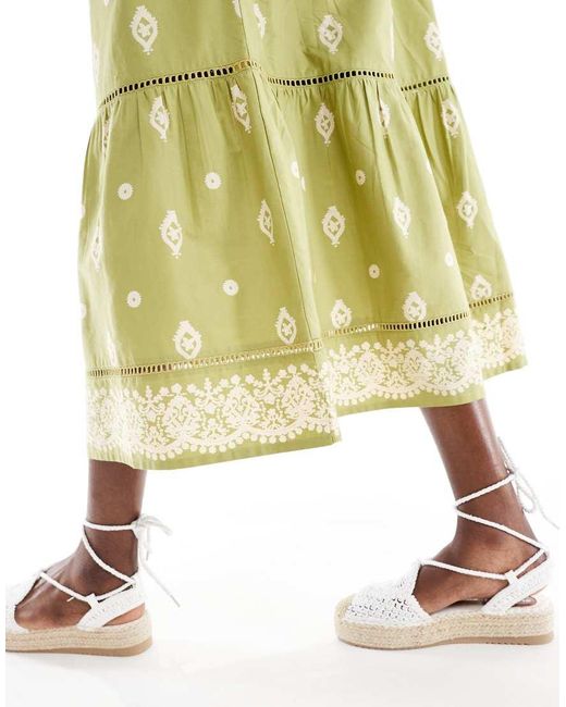 Wednesday's Girl Metallic Tiered Tie Front Midaxi Skirt