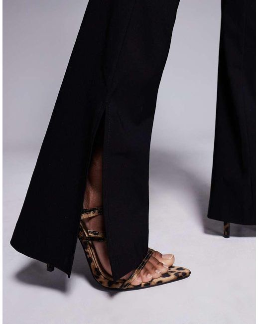 Vesper Blue Wide Leg Flared Trousers