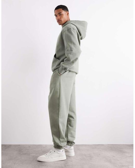 ASOS Gray Premium Heavyweight Relaxed jogger for men