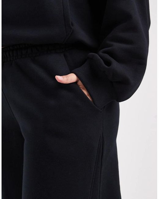ASOS Blue Asos Design Curve Premium 500Gsm Seamed Wide Leg Jogger