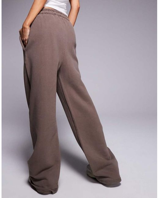 Good For Nothing Ruimvallende Joggingbroek Met Rechte Pijpen En Logo in het Natural