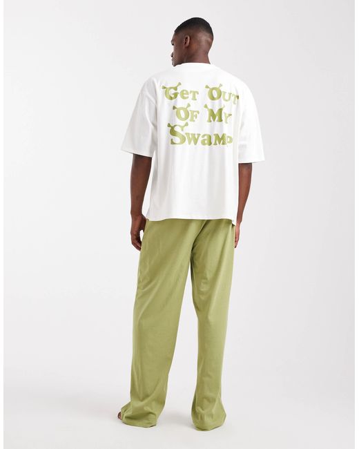 ASOS White Shrek Pyjama Set for men