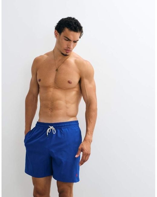 Polo Ralph Lauren Blue Traveller Classic Fit Swim Shorts for men