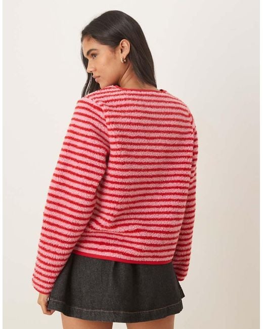 Threadbare Pink Borg Jacket