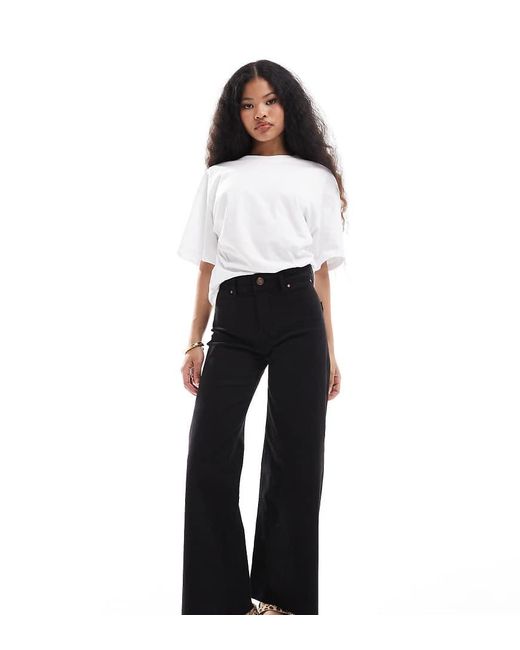 Stradivarius White Petite Wide Leg Jeans