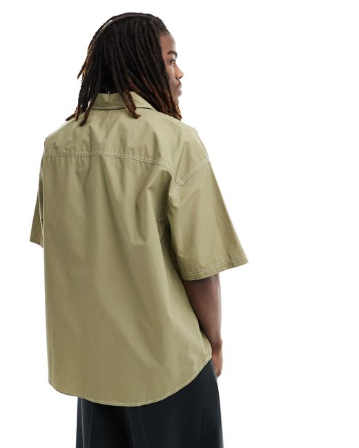 Converse Woodmark Utility Shirt-green for men