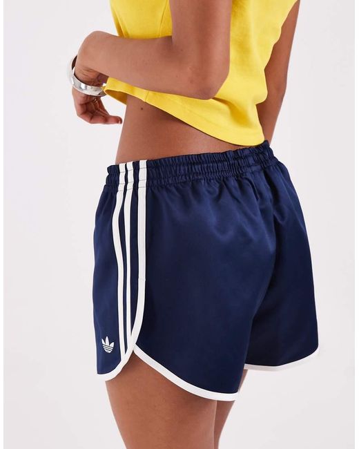 Adidas Originals Blue Three Stripe Sprinter Shorts