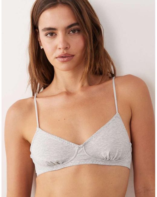 Cotton On Gray Demi Jersey Bralette