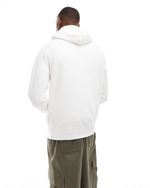 Sweat à capuche en polaire à logo à carreaux style universitaire - cassé Polo Ralph Lauren pour homme en coloris White