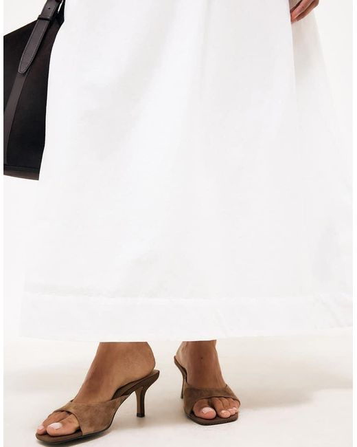 NA-KD Natural Suede Mules