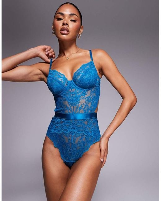 Ann Summers Blue Hold Me Tight Bodysuit