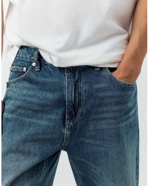 Pull&Bear Blue Straight-leg Jeans for men