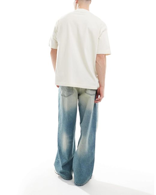 ASOS Blue Super baggy Jeans With Tint for men
