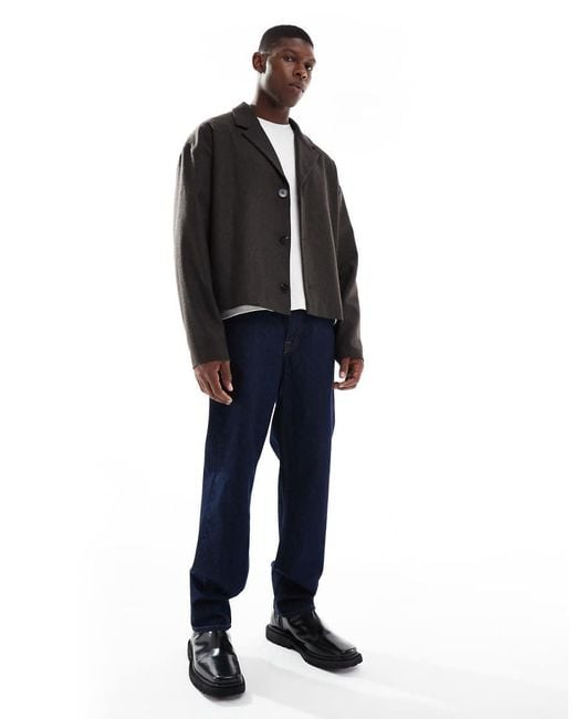 ASOS Black Wool Look Coat for men