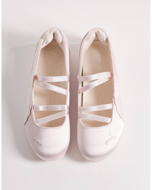 PUMA Pink Speedcat Satin Ballet Flats