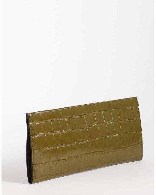 ASOS Green Pancake Clutch Bag