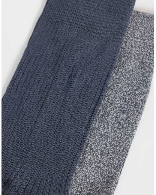 Jack & Jones Blue 2 Pack Crew Socks for men