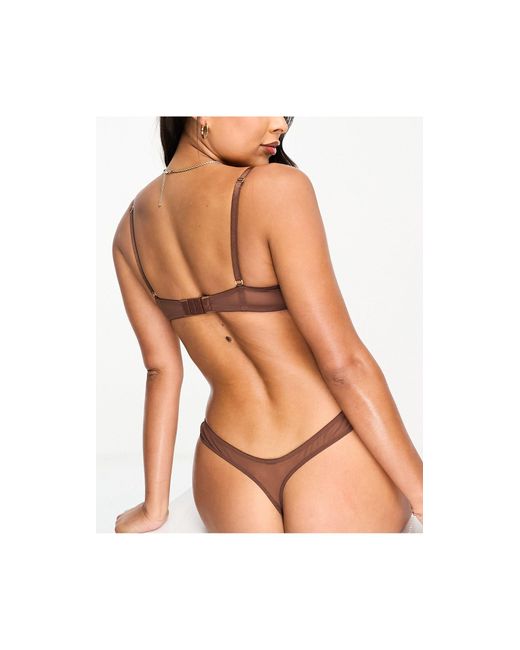 Ann Summers Brown – a-g sexy lace – plunge-bh