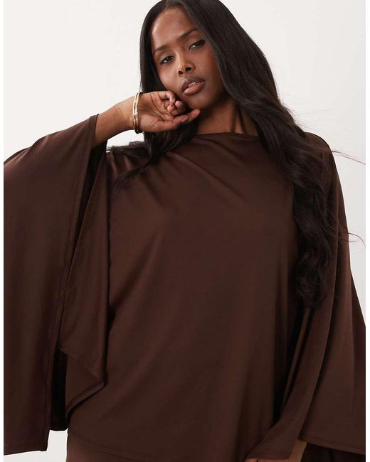 ASOS Brown Cape Style Top Co-Ord