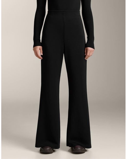 Oysho Black Flare Trousers With Soft-Touch Modal