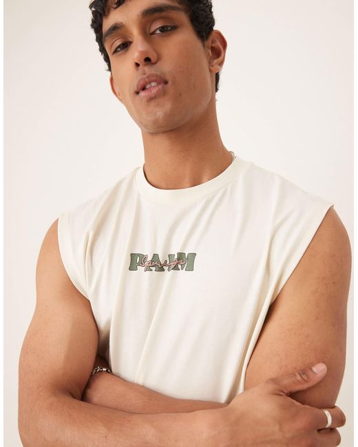 ASOS – oversize-tanktop in Natural für Herren