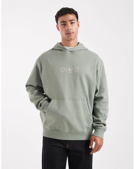 ASOS Gray Hoodie With Celestial Print for men
