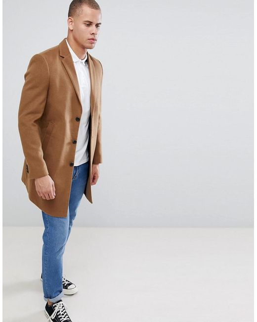 Abrigo en color camel New Look de hombre | Lyst