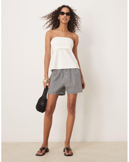 Abercrombie & Fitch White Foldover Longline Tube Top