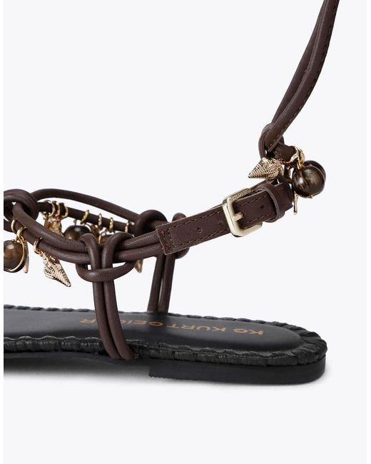 KG by Kurt Geiger Brown Roux Flat Sandals