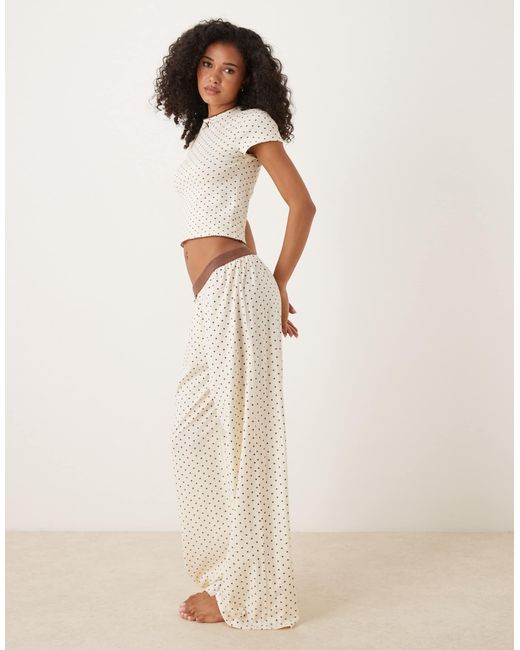 ASOS White Mix & Match Short Sleeve Pajama Top
