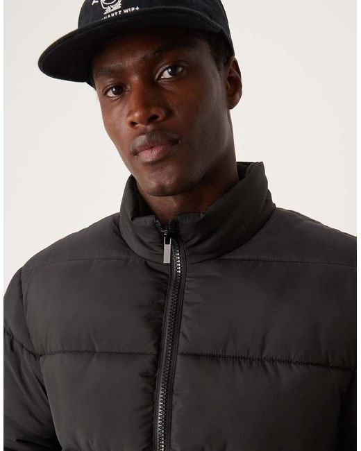 New Look Black Padded Puffer Jacket for men